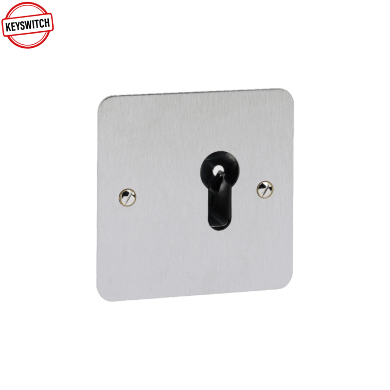 KS-EURO-F-MO Steel Euro Profile Key Switch Flush Momentary