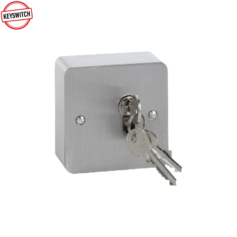 KS-EURO-S-MO Steel Euro Profile Key Switch Surface Momentary