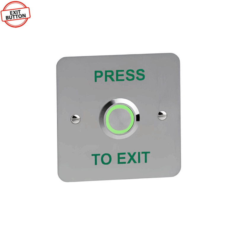 SPB003F-ILLUM - Flush 20mm Stainless Steel Illuminated Exit Button