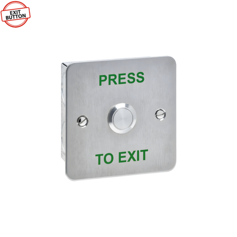 SPB002F - Flush 19mm Stainless Steel Exit Button