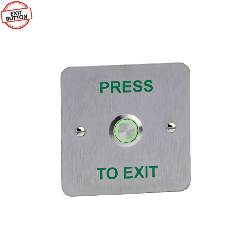 SPB002F-ILLUM - Flush 15mm Stainless Steel Illuminated Exit Button