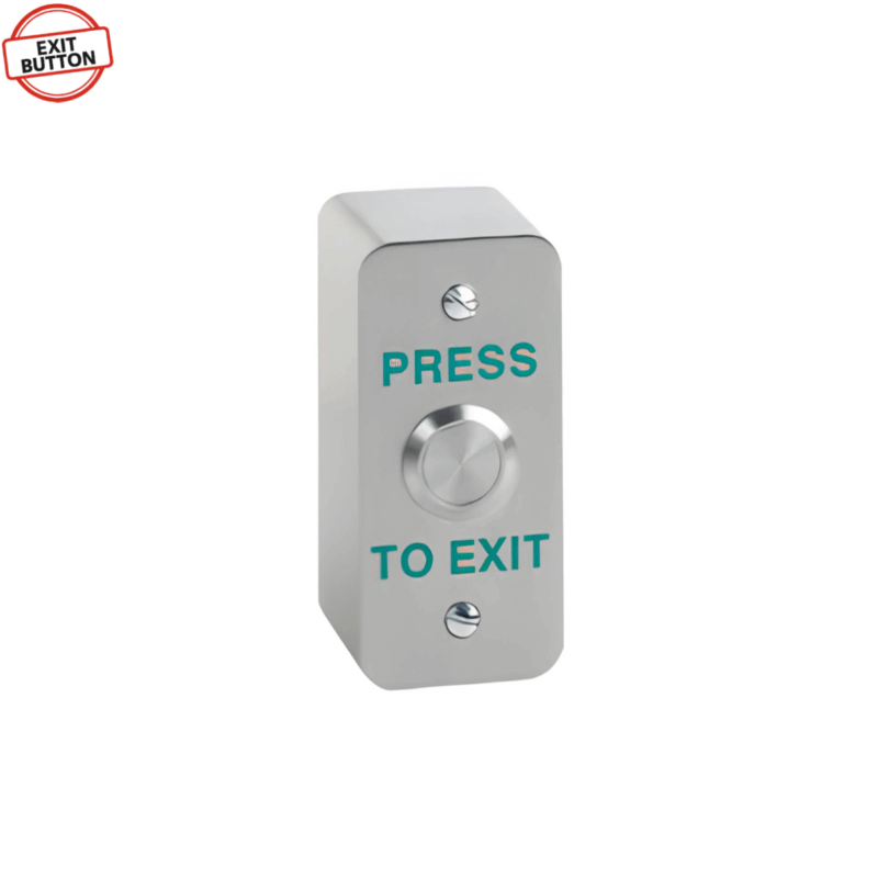 SPB002NS - Surface Narrow 19mm Stainless Steel Exit Button