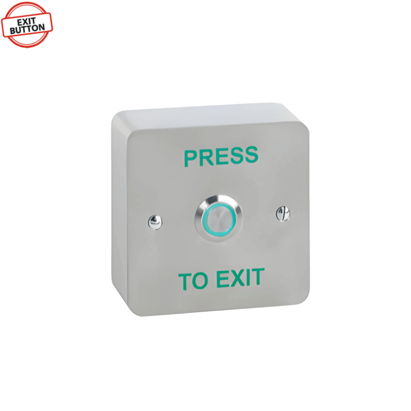 SPB002S-ILLUM - Surface 15mm Stainless Steel Illuminated Exit Button Double Pole