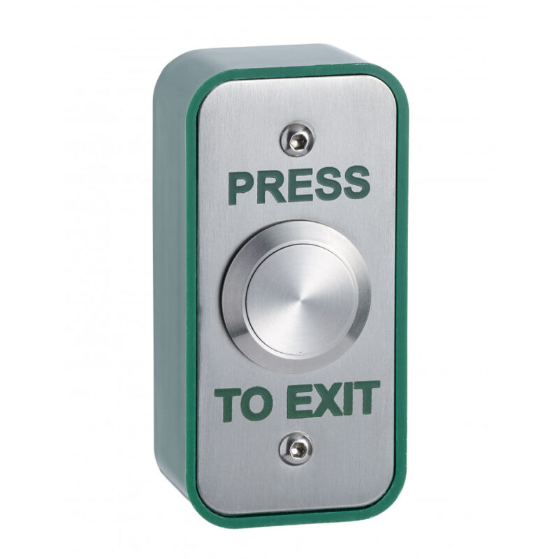 SPB003NS - Surface Narrow 22mm Stainless Steel Exit Button