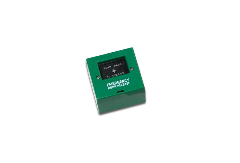 Green resettable double pole break glass - BGU1G-DP