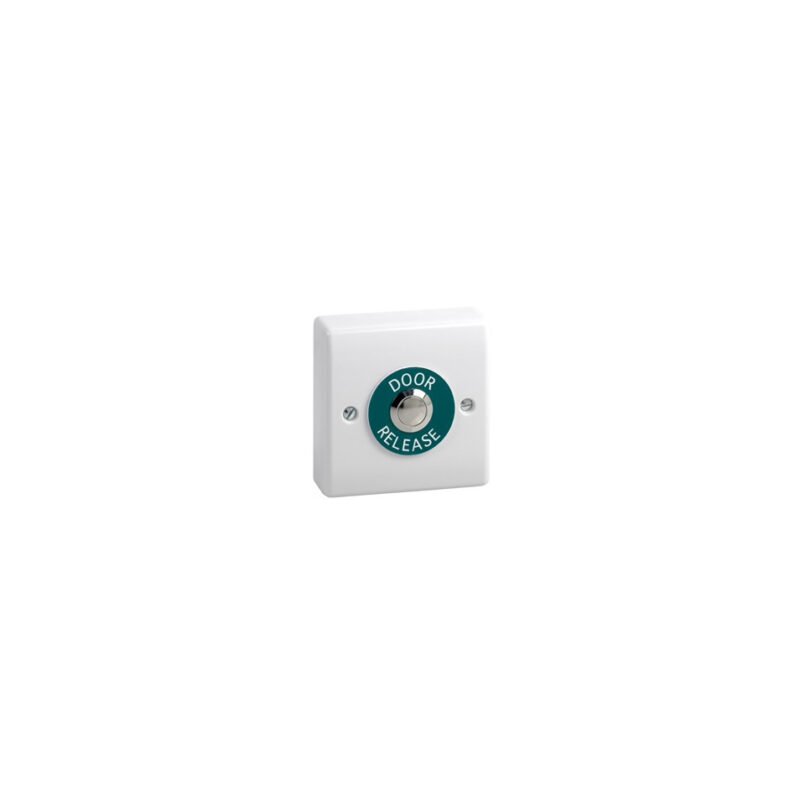Surface 19mm stainless steel exit button in plastic housing