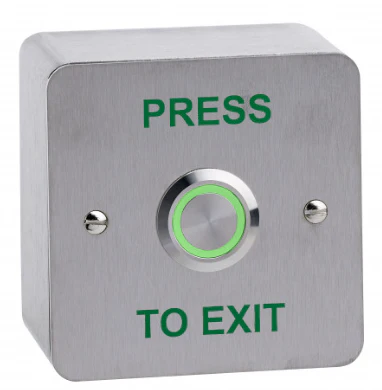 SPB003S-ILLUM - Surface 20mm stainless steel illuminated exit button
