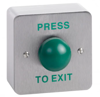 SPB004S(M) - Surface green dome stainless steel exit button
