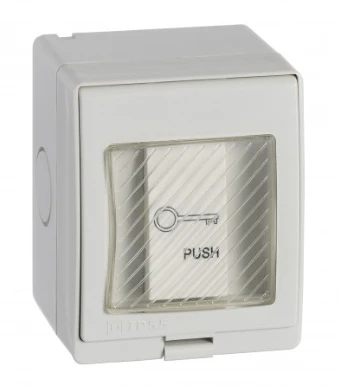 SPB050 - Surface plastic enclosed weather resistant exit button