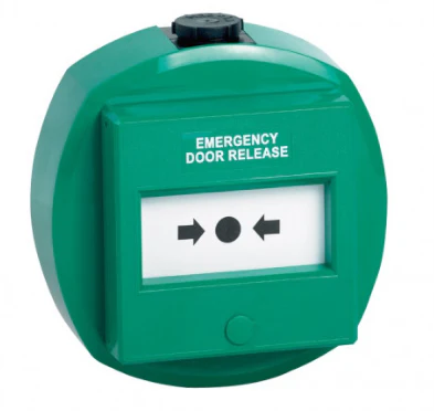 WWG7-2001(M) - Green weatherproof single pole round break glass